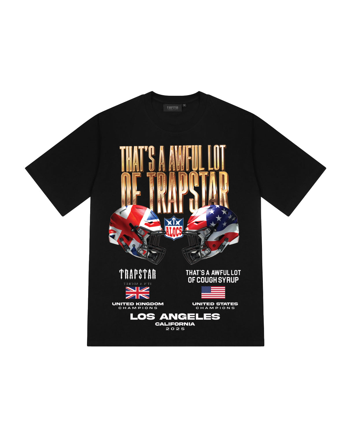 TRAPSTAR X COUGH SYRUP INTERNATIONAL SHOWDOWN TEE - BLACK