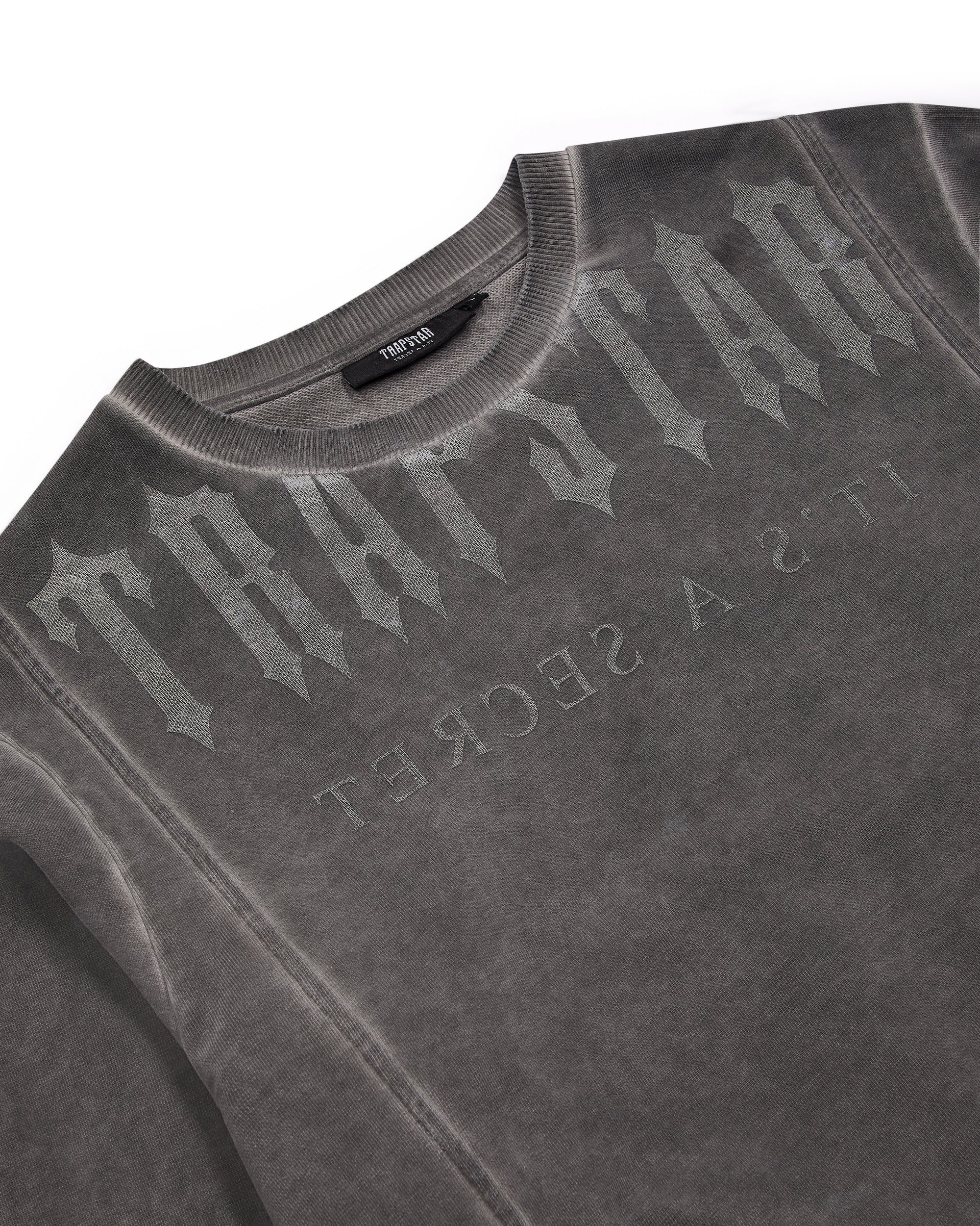 DECONSTRUCTED DECODED OIL WASH TRACKSUIT - GREY*