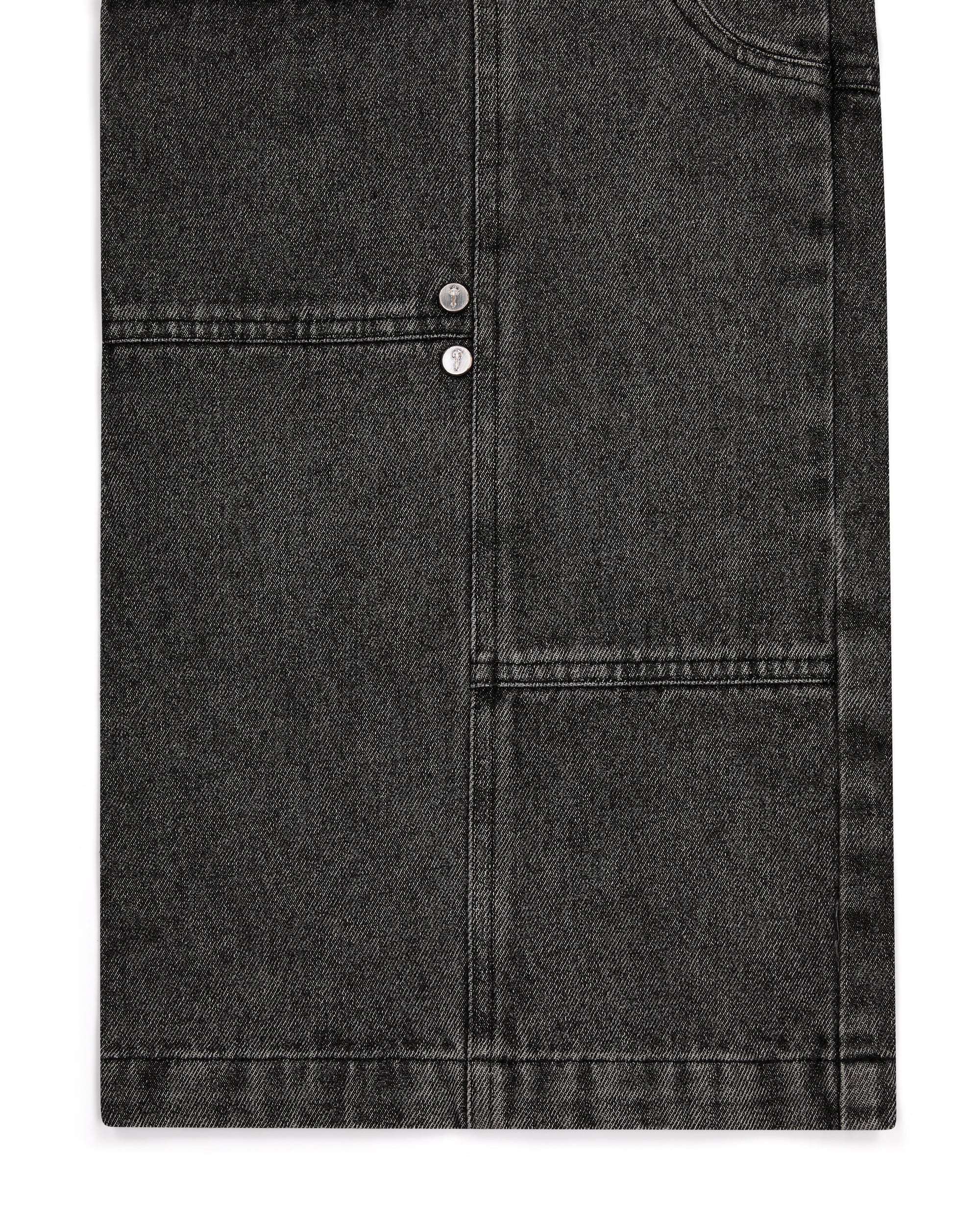 DENIM CARPENTER PANTS - GREY*