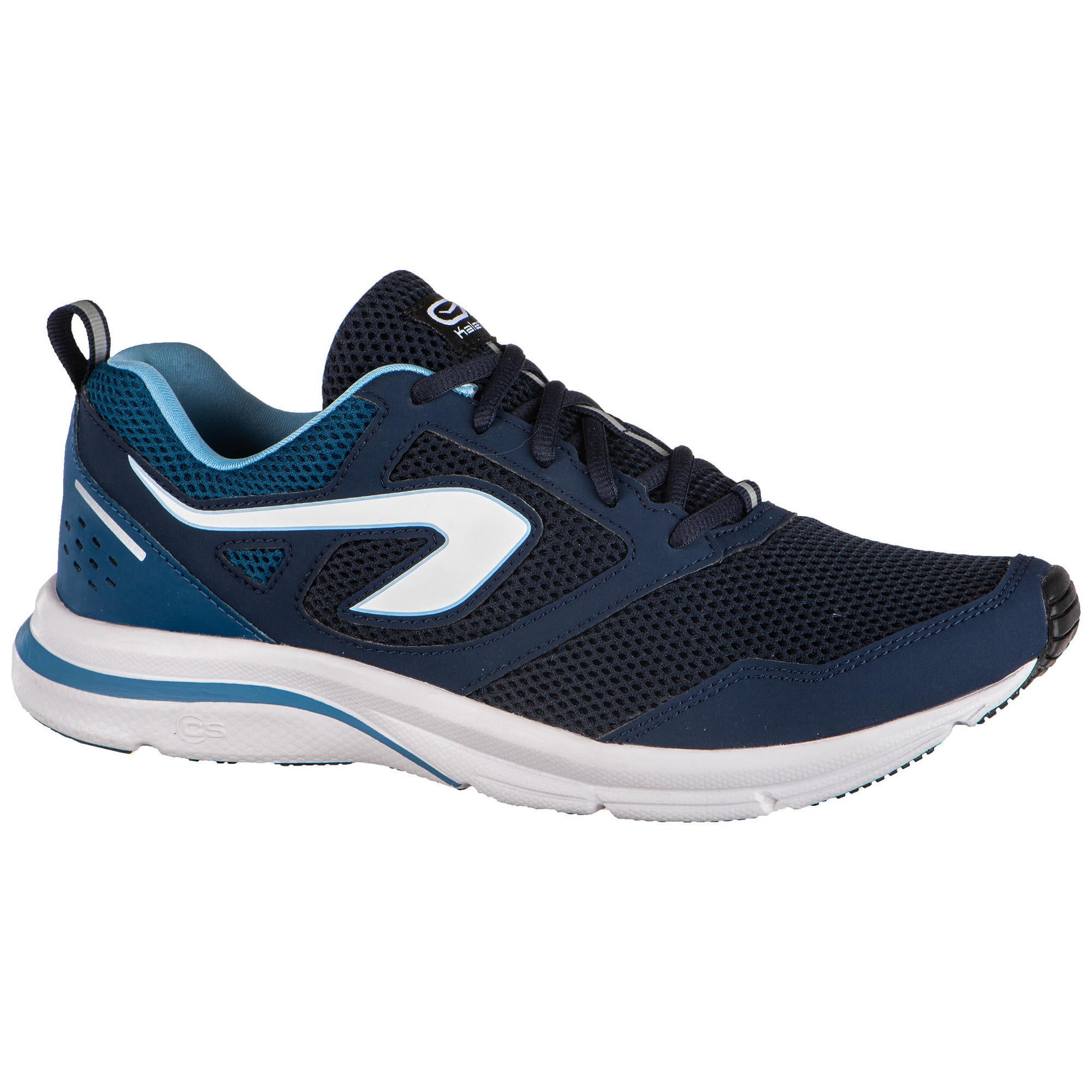 Kalenji Chaussures de course Run Support à lacets – Bleu Marine & Bleu Clair