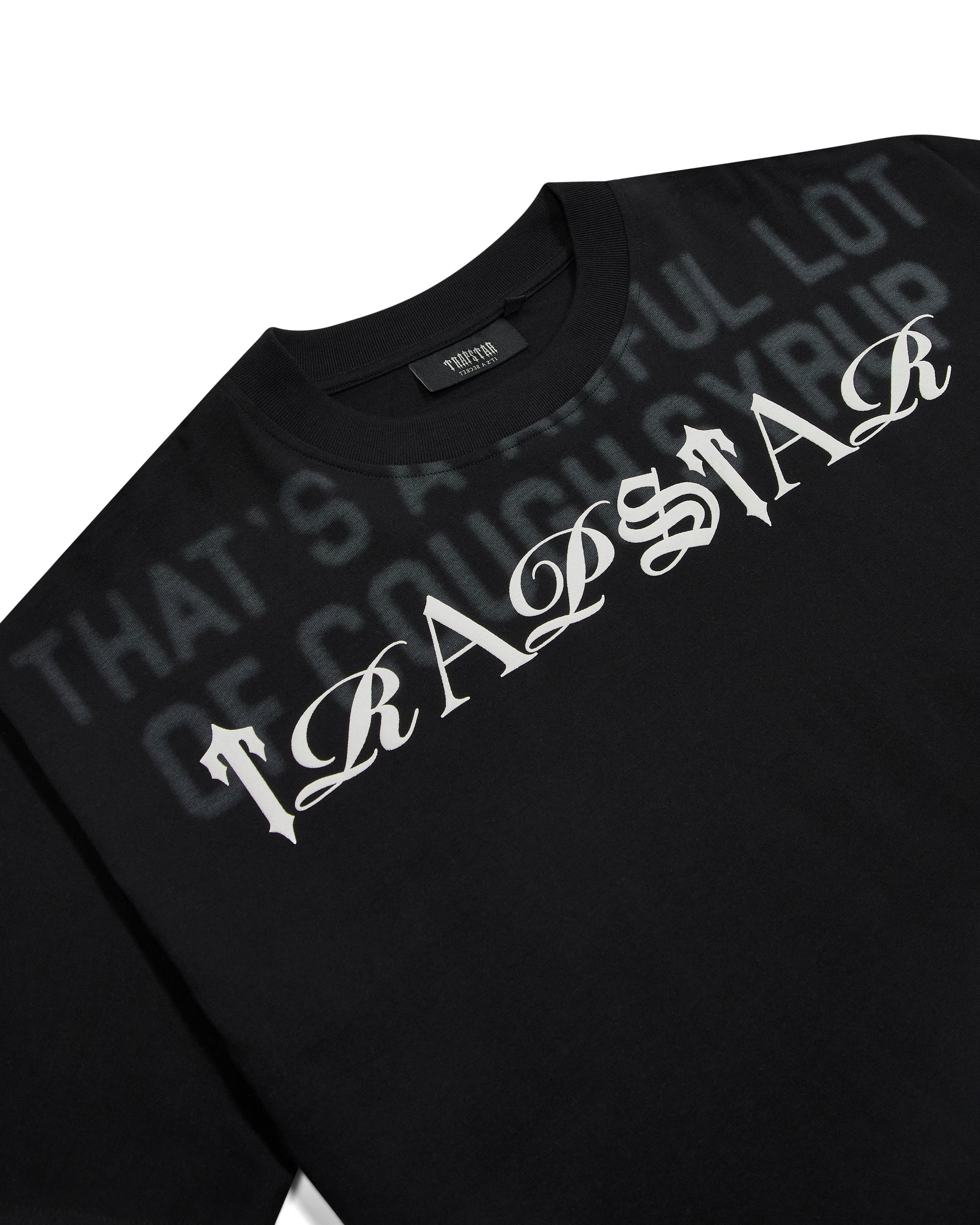 TRAPSTAR X COUGH SYRUP SCRIPT PUFF TEE - BLACK*