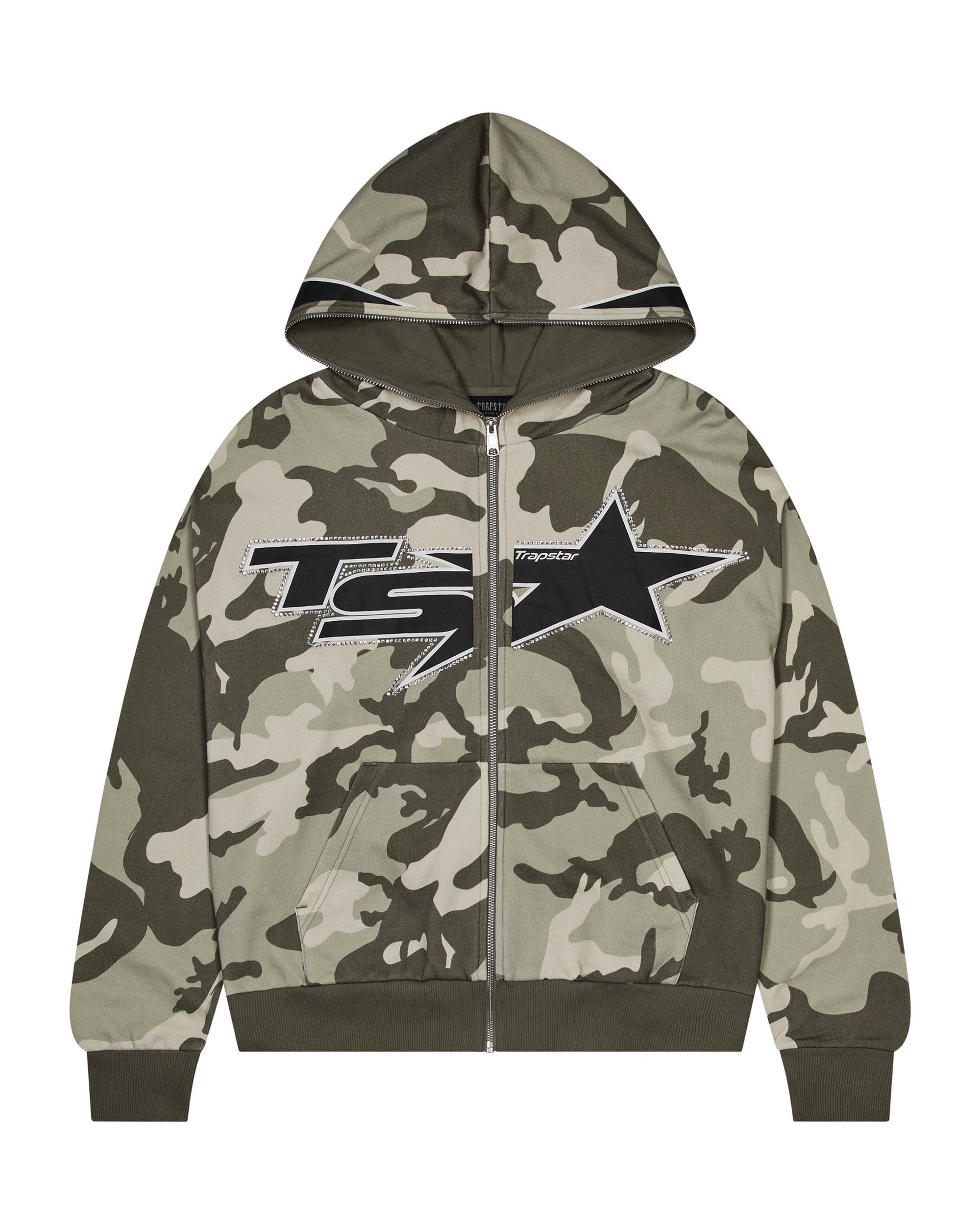 TS STAR CAMO HOODIE - GREEN*