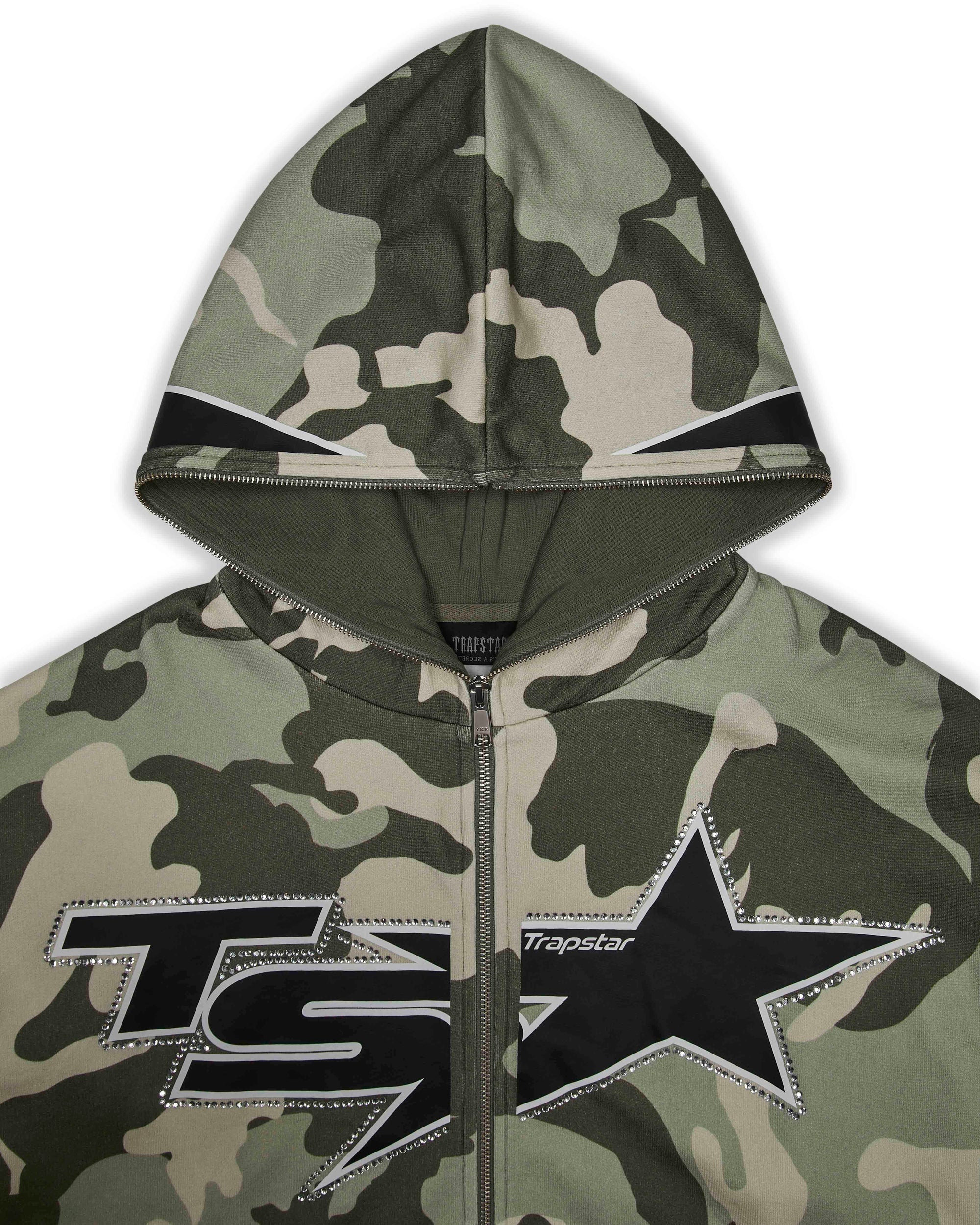 TS STAR CAMO HOODIE - GREEN*