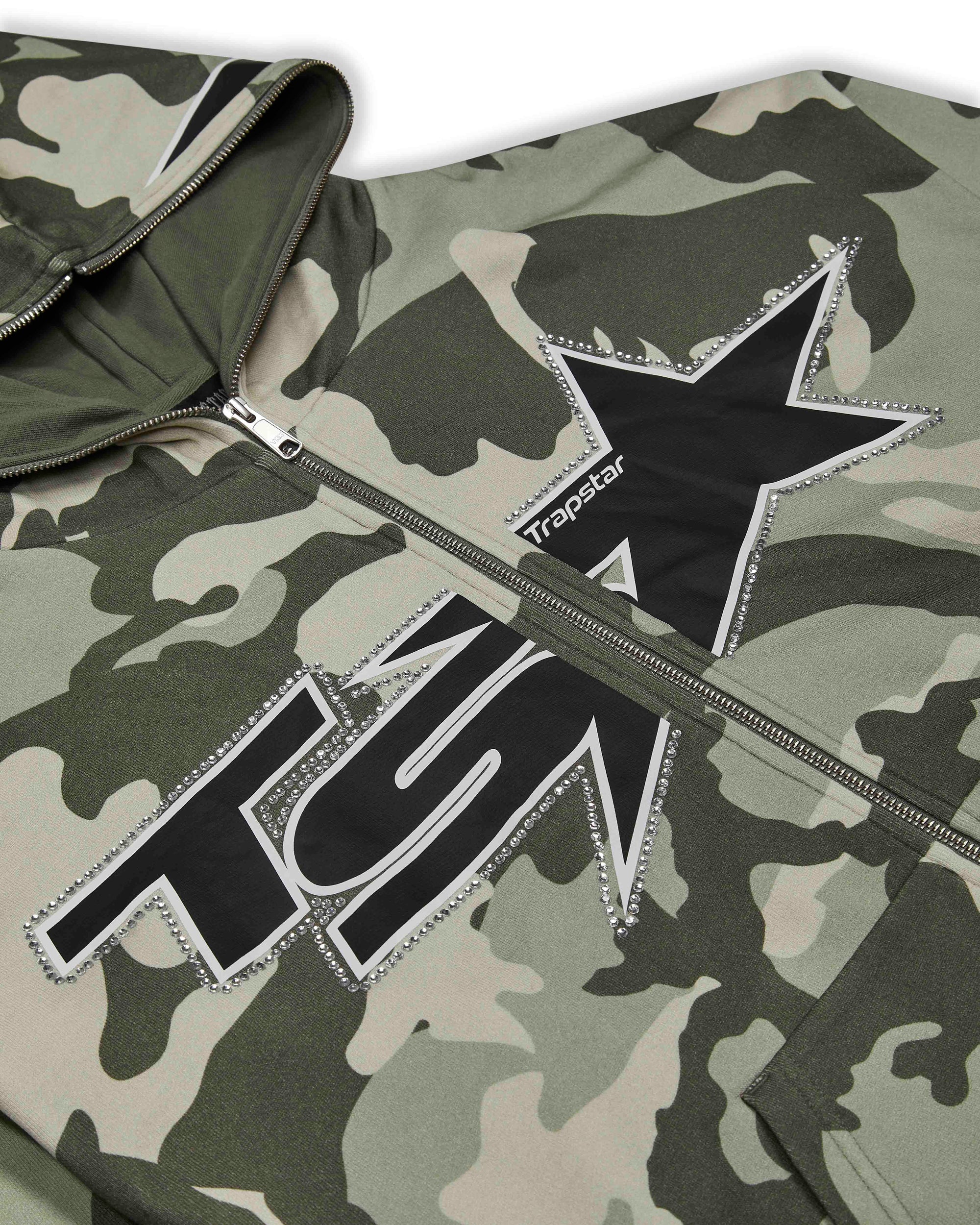 TS STAR CAMO HOODIE - GREEN*