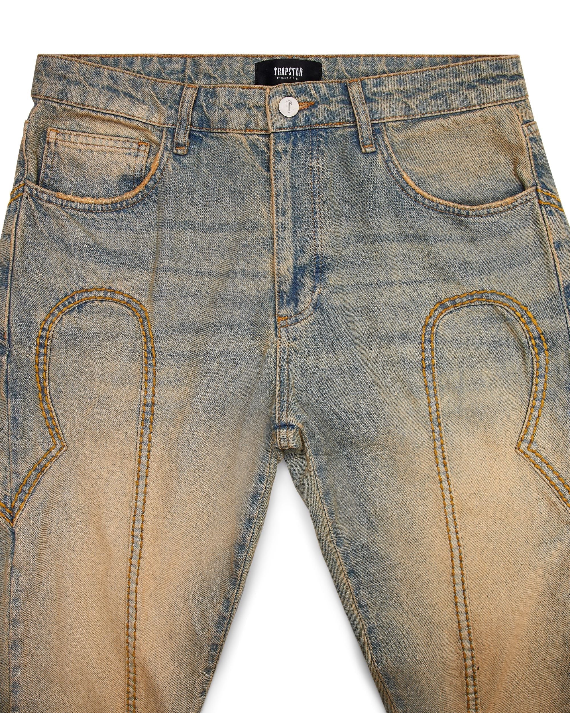 IRONGATE PANEL DENIM JEANS - SANDY BLUE*