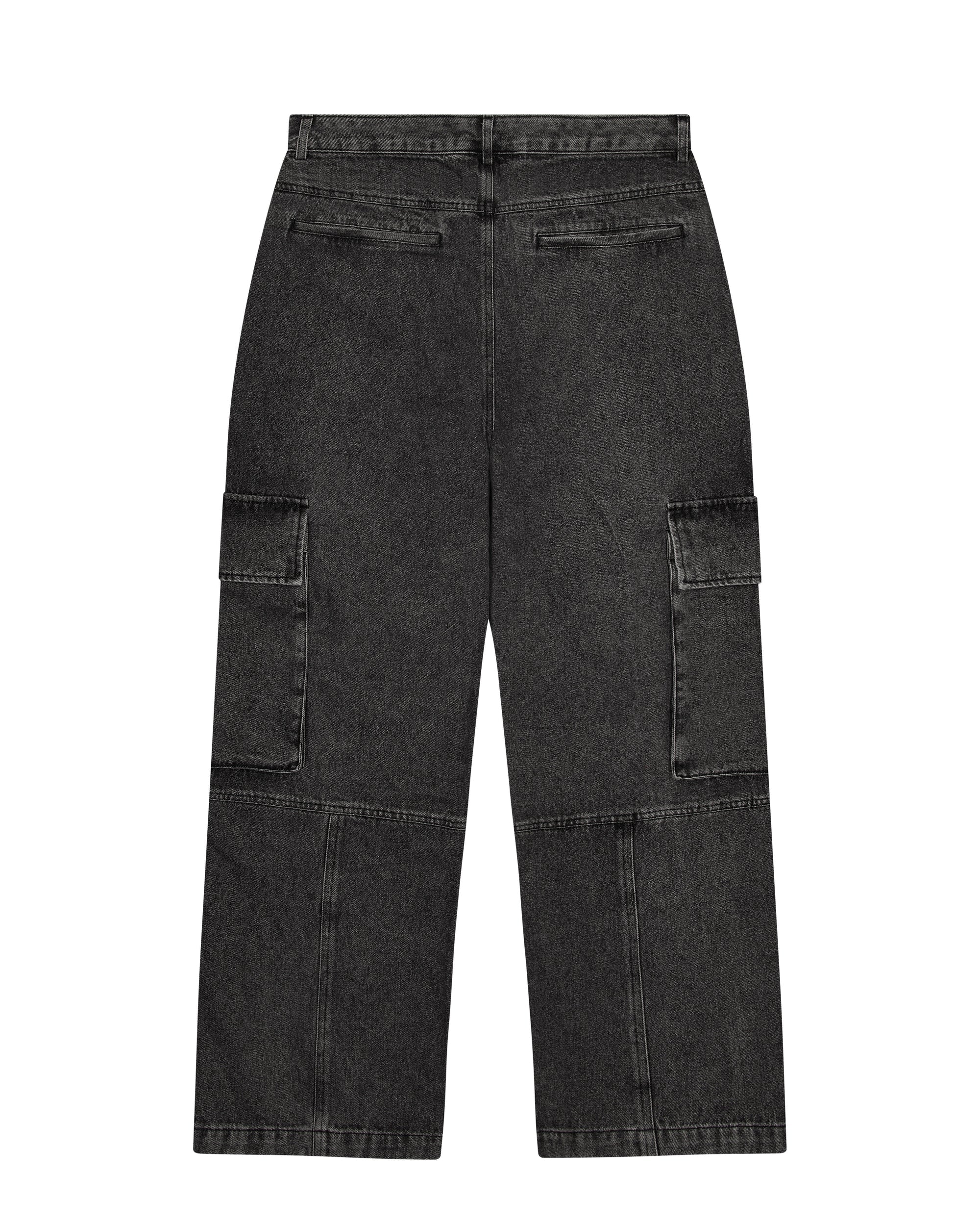 DENIM CARPENTER PANTS - GREY*
