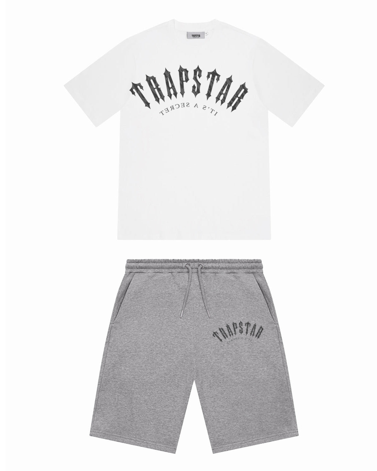 IRONGATE CAMO SHORTS SET - WHITE/GREY*